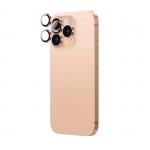 Folie sticla AmazingThing AR din aluminiu cu 3 lentile si rama pentru camera compatibil cu Iphone 16 Pro / Iphone 16 Pro Max Rose Gold 4 - lerato.ro
