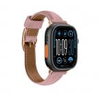 Curea piele AmazingThing Class Band compatibila cu Apple Watch/7/8/9/10/Ultra/Ultra2 45/46/49mm Roz 4 - lerato.ro