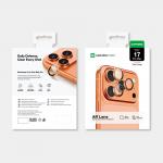 Protectie sticla securizata camera foto AmazingThing Lens Glass compatibila cu iPhone 17 Pro / 17 Pro Max, Portocaliu 5 - lerato.ro