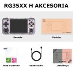 Consola portabila Anbernic RG35XX H, ARM Cortex-A53, Mali-G31 MP2, 1GB RAM LPDDR4, 64GB, Display IPS 3.5 inch, Mov / Transparent 4 - lerato.ro