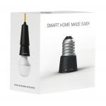 Adaptor smart Anyware cu senzor de temperatura / umiditate / sunet. Control luminozitate, WiFi, E27 / E14, Negru 5 - lerato.ro