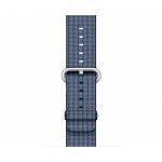 Curea Apple Woven Nylon Band compatibila cu Apple Watch 42/44/45mm, Albastru 2 - lerato.ro