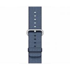Curea Apple Woven Nylon Band compatibila cu Apple Watch 42/44/45mm, Albastru