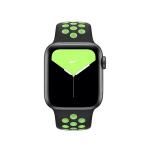 Curea din cauciuc Apple Nike Sport compatibila cu Apple Watch 38/40/41mm, Negru / Verde 3 - lerato.ro