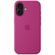 Carcasa Apple Silicone Case cu MagSafe compatibila cu iPhone 16, Fuchsia