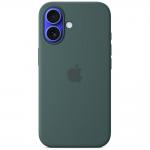 Carcasa Apple Silicone Case cu MagSafe compatibila cu iPhone 16, Verde 2 - lerato.ro
