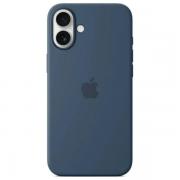 Carcasa Apple Silicone Case cu MagSafe compatibila cu iPhone 16 Plus, Albastru