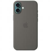 Carcasa Apple Silicone Case cu MagSafe compatibila cu iPhone 16 Plus, Gri