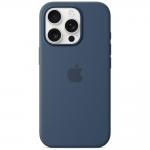 Carcasa Apple Silicone Case cu MagSafe compatibila cu iPhone 16 Pro, Albastru 2 - lerato.ro