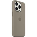 Carcasa Apple Silicone Case cu MagSafe compatibila cu iPhone 15 Pro, Gri 3 - lerato.ro