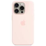 Carcasa Apple Silicone Case cu MagSafe compatibila cu iPhone 15 Pro, Roz 2 - lerato.ro