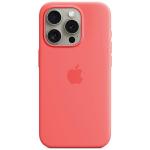 Carcasa Apple Silicone Case cu MagSafe compatibila cu iPhone 15 Pro, Guava 2 - lerato.ro