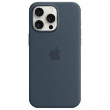 Carcasa Apple Silicone Case cu MagSafe compatibila cu iPhone 15 Pro Max, Storm Blue