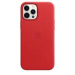 Carcasa Apple Leather Case cu MagSafe compatibila cu iPhone 12 Pro Max, Rosu 6 - lerato.ro