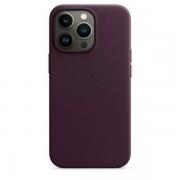 Carcasa Apple Leather Case cu MagSafe compatibila cu iPhone 13 Pro, Dark Cherry