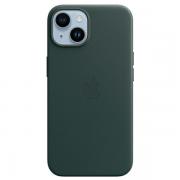 Carcasa Apple Leather Case cu MagSafe compatibila cu iPhone 15 Plus / 14 Plus, Forest Green