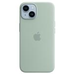 Carcasa Apple Silicone Case cu MagSafe compatibila cu iPhone 15 Plus / 14 Plus, Light Green 2 - lerato.ro