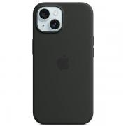 Carcasa Apple Silicone Case cu MagSafe compatibila cu iPhone 15 / 14 / 13, Negru