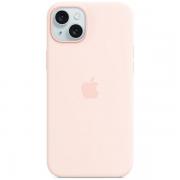 Carcasa Apple Silicone Case cu MagSafe compatibila cu iPhone 15 / 14 / 13, Light Pink