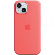Carcasa Apple Silicone Case cu MagSafe compatibila cu iPhone 15 / 14 / 13, Guava