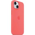 Carcasa Apple Silicone Case cu MagSafe compatibila cu iPhone 15 / 14 / 13, Guava 3 - lerato.ro