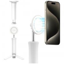 Selfie stick cu trepied Araree Magfie Pod Lite, MagSafe, Pliabil, Rotire 360 grade, Bluetooth, Alb