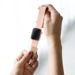 Curea din silicon Araree Link compatibila cu Apple Watch 38/40/41mm, Alb / Khaki 5 - lerato.ro