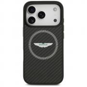 Carcasa Aston Martin HC Kevlar Counter Design cu MagSafe compatibila cu iPhone 17 Pro, Negru