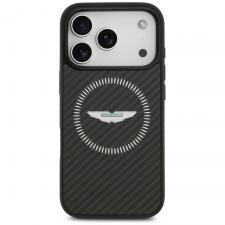 Carcasa Aston Martin HC Kevlar Counter Design cu MagSafe compatibila cu iPhone 17 Pro, Negru