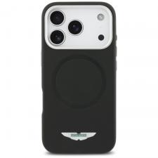 Carcasa Aston Martin HC FW Logo cu MagSafe compatibila cu iPhone 17 Pro, Negru