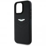 Carcasa Aston Martin HC Leather Victory Design compatibila cu iPhone 16 Pro, Negru 7 - lerato.ro