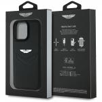 Carcasa Aston Martin HC Leather Victory Design compatibila cu iPhone 16 Pro, Negru 9 - lerato.ro
