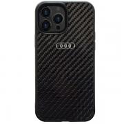 Carcasa Audi Carbon Fiber compatibila cu iPhone 14 Pro, Negru