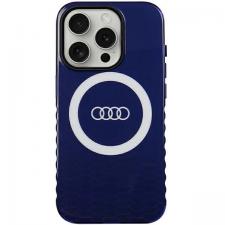 Carcasa Audi IML Big Logo cu MagSafe compatibila cu iPhone 15 Pro, Albastru