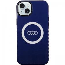 Carcasa Audi IML Big Logo cu MagSafe compatibila cu iPhone 14 Plus/15 Plus, Albastru