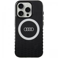 Carcasa Audi IML Big Logo cu MagSafe compatibila cu iPhone 15 Pro, Negru
