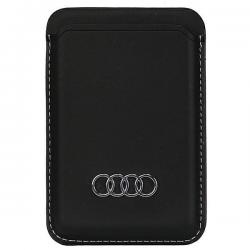 Portofel din piele Audi, Compatibil MagSafe, Negru