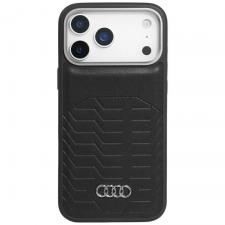 Carcasa Audi GT Synthetic Leather cu MagSafe compatibila cu iPhone 17 Pro, Negru