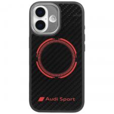 Carcasa RSQ Carbon Fiber Sport Red Circle cu MagSafe compatibila cu iPhone 17, Negru