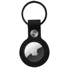 Leather Style, Husa de protectie Audi Synthetic Leather compatibila cu Apple AirTag, Negru, lerato.ro