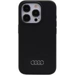 Carcasa Audi Silicone compatibila cu iPhone 15 Pro, Negru 2 - lerato.ro