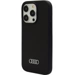 Carcasa Audi Silicone compatibila cu iPhone 15 Pro, Negru 4 - lerato.ro