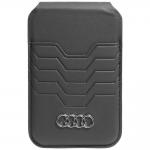 Portofel din piele Audi AU-MSCH-GT cu Stand, Compatibil MagSafe, Negru 2 - lerato.ro