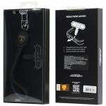 Snur din piele pentru carcase Lamborghini D1, Negru / Albastru 4 - lerato.ro