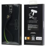 Snur din piele pentru carcase Lamborghini D1, Negru / Verde 4 - lerato.ro