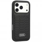 Husa Audi GT Synthetic Leather cu MagSafe compatibila cu iPhone 18 Pro / 17 Pro, Negru 3 - lerato.ro