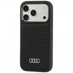 Husa Audi GT Synthetic Leather cu MagSafe compatibila cu iPhone 18 Pro / 17 Pro, Negru 4 - lerato.ro
