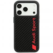 Husa Audi R8 Carbon Fiber cu MagSafe compatibila cu iPhone 18 Pro / 17 Pro, Negru