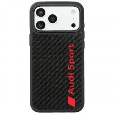 Husa Audi R8 Carbon Fiber cu MagSafe compatibila cu iPhone 18 Pro Max / 17 Pro Max, Negru