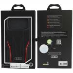 Husa Audi R8 Genuine Leather cu MagSafe compatibila cu iPhone 18 Pro Max / 17 Pro Max, Negru / Rosu 6 - lerato.ro